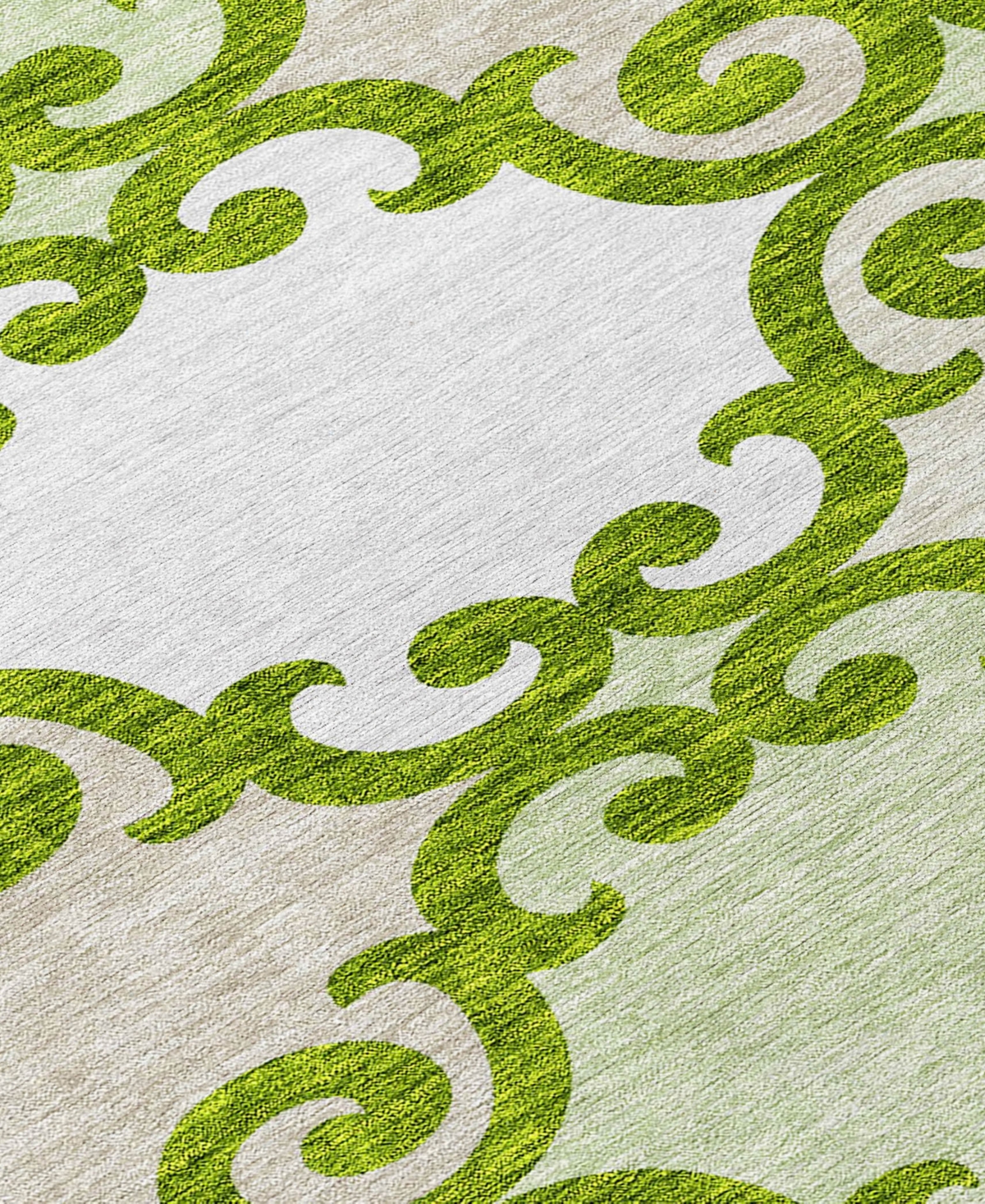 Addison Chantille Acn883 8'x8' Round Area Rug In Lime