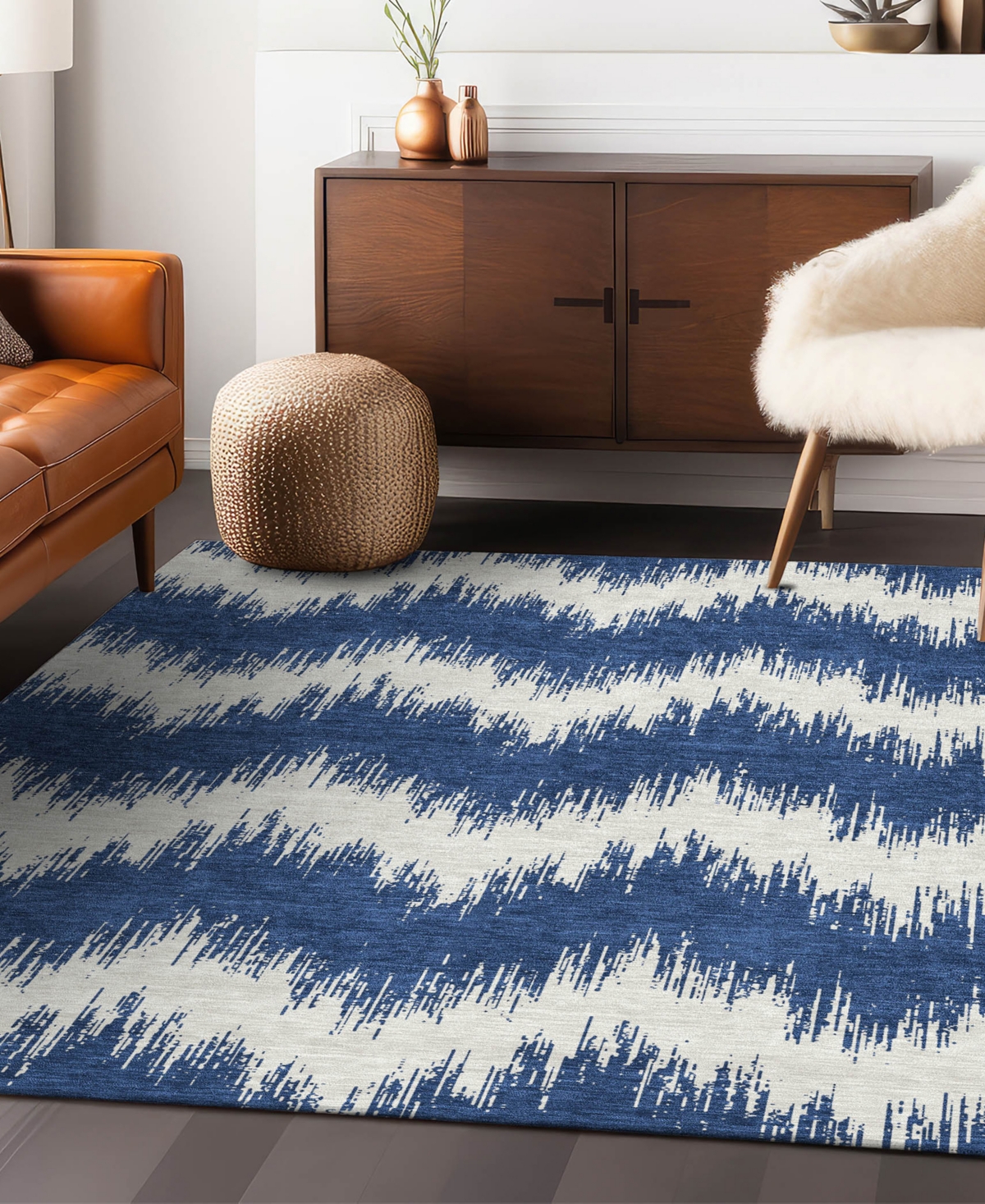 Addison Chantille Acn880 2'6"x3'10" Area Rug In Navy