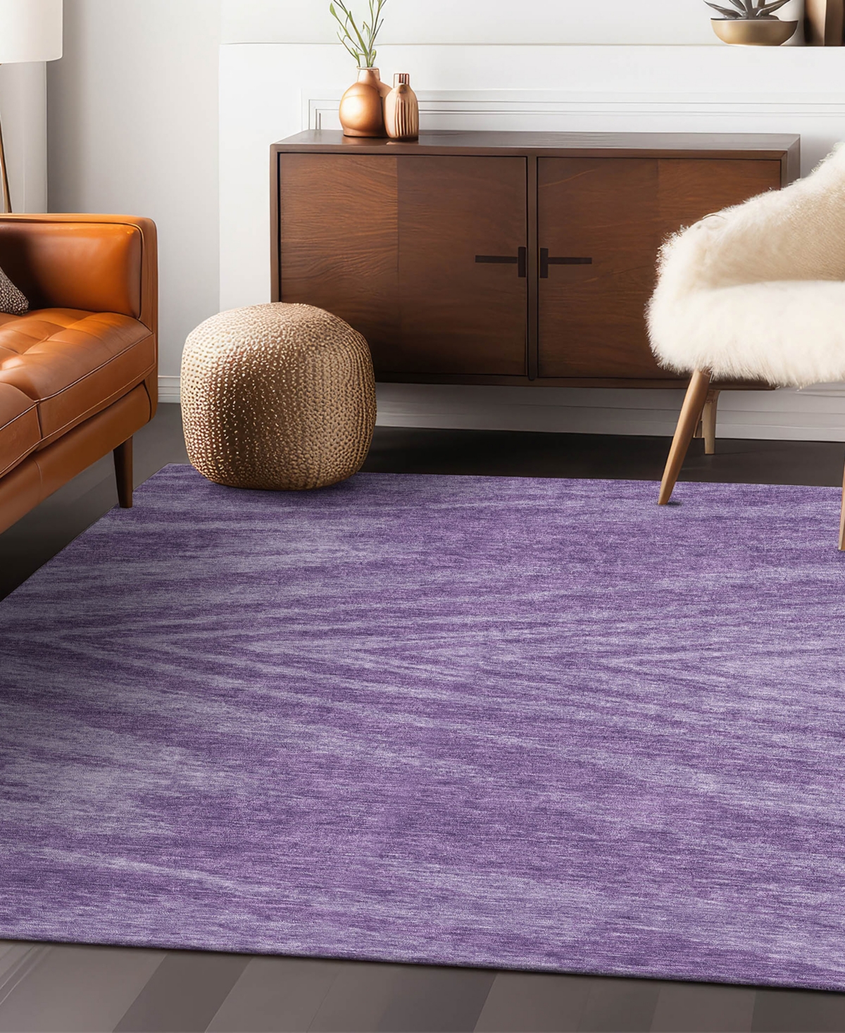 Addison Chantille Acn876 9'x12' Area Rug In Purple