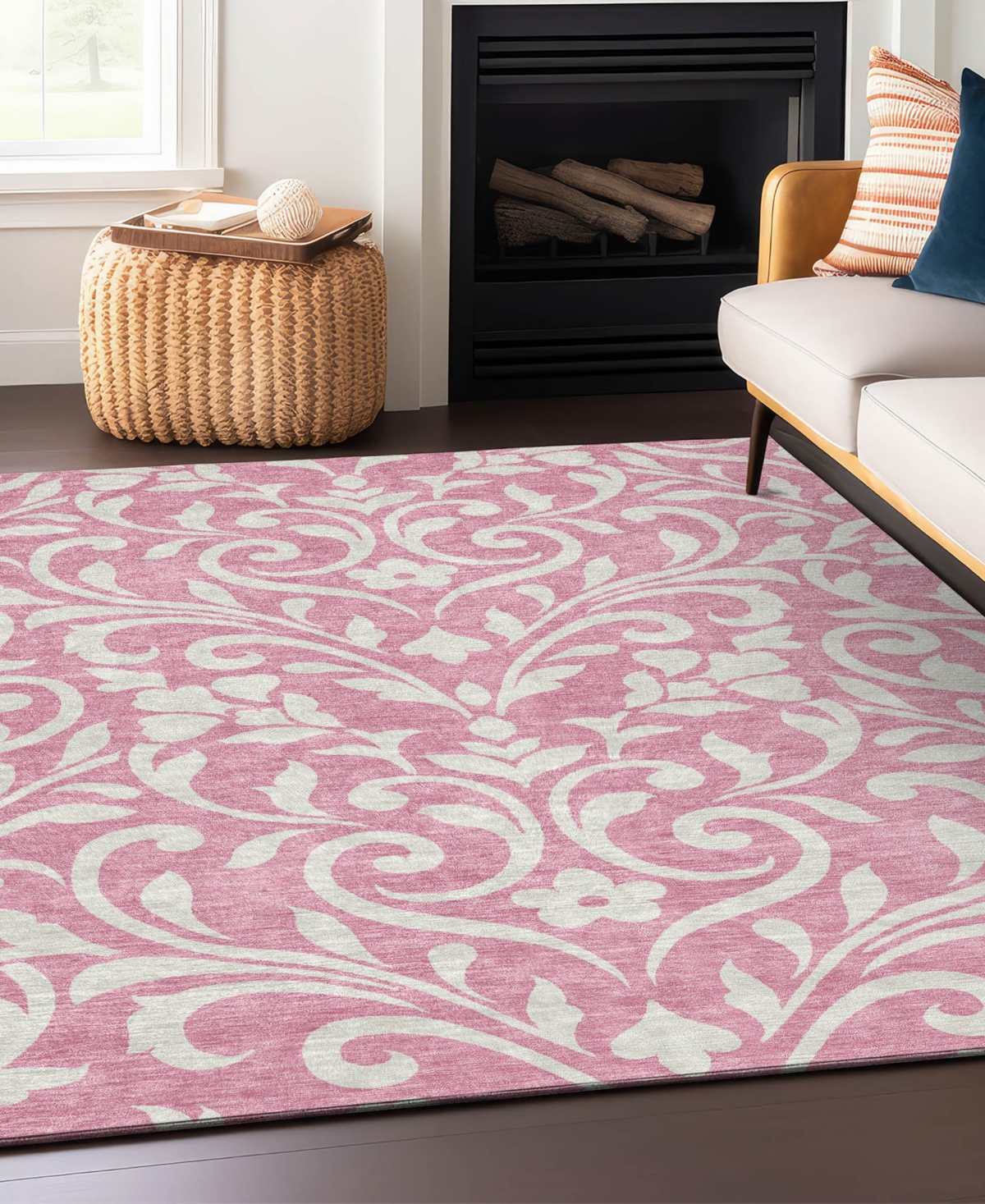 Addison Chantille Acn875 9'x12' Area Rug In Pink