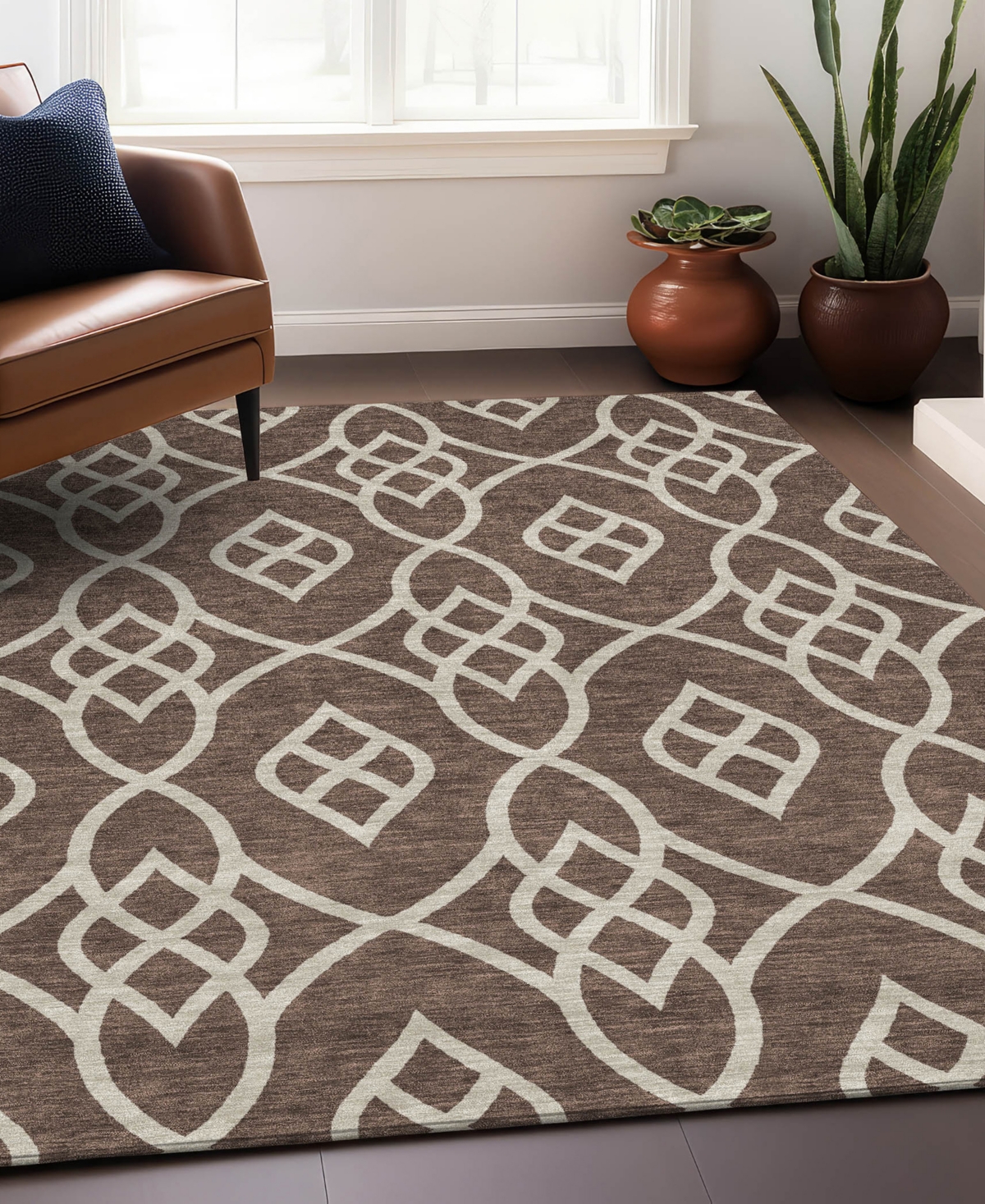 Addison Chantille Acn884 9'x12' Area Rug In Chocolate