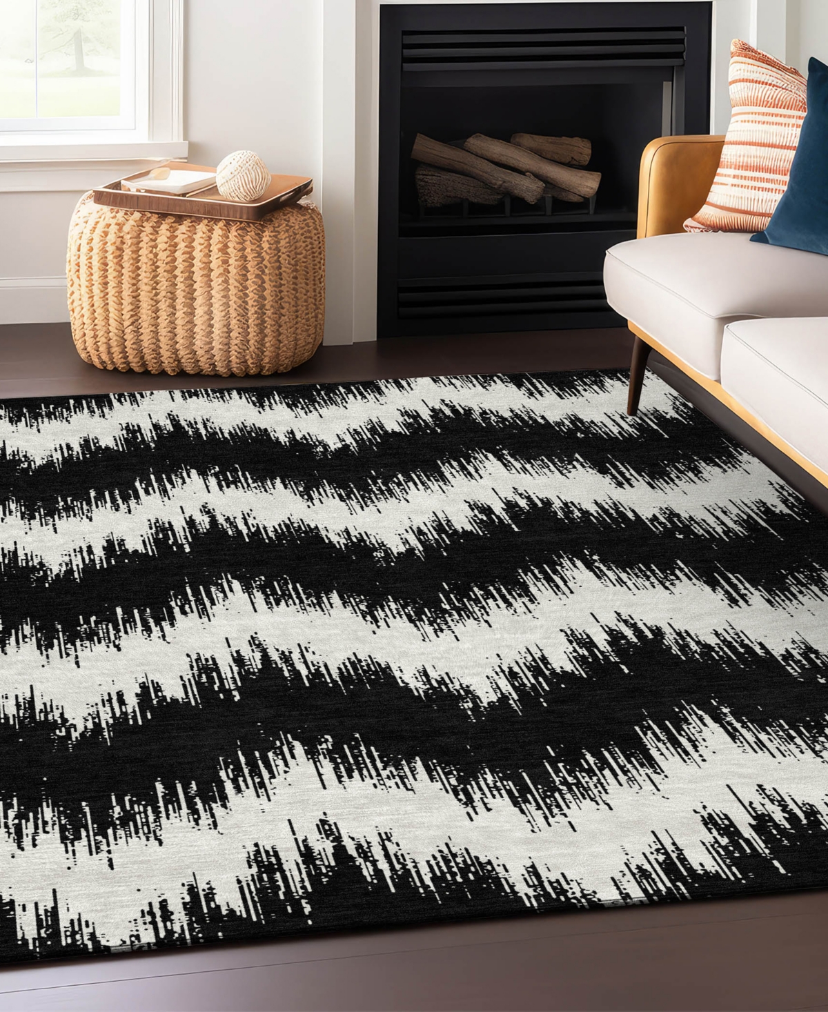 Addison Chantille Acn880 9'x12' Area Rug In Black