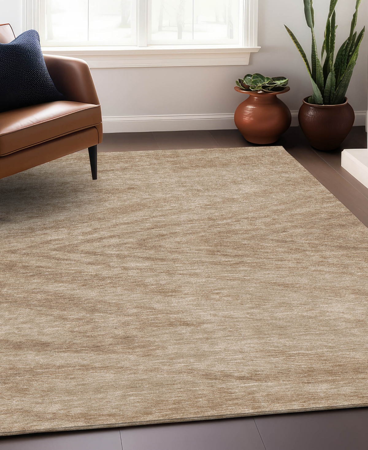 Addison Chantille Acn876 5'x7'6 Area Rug In Khaki