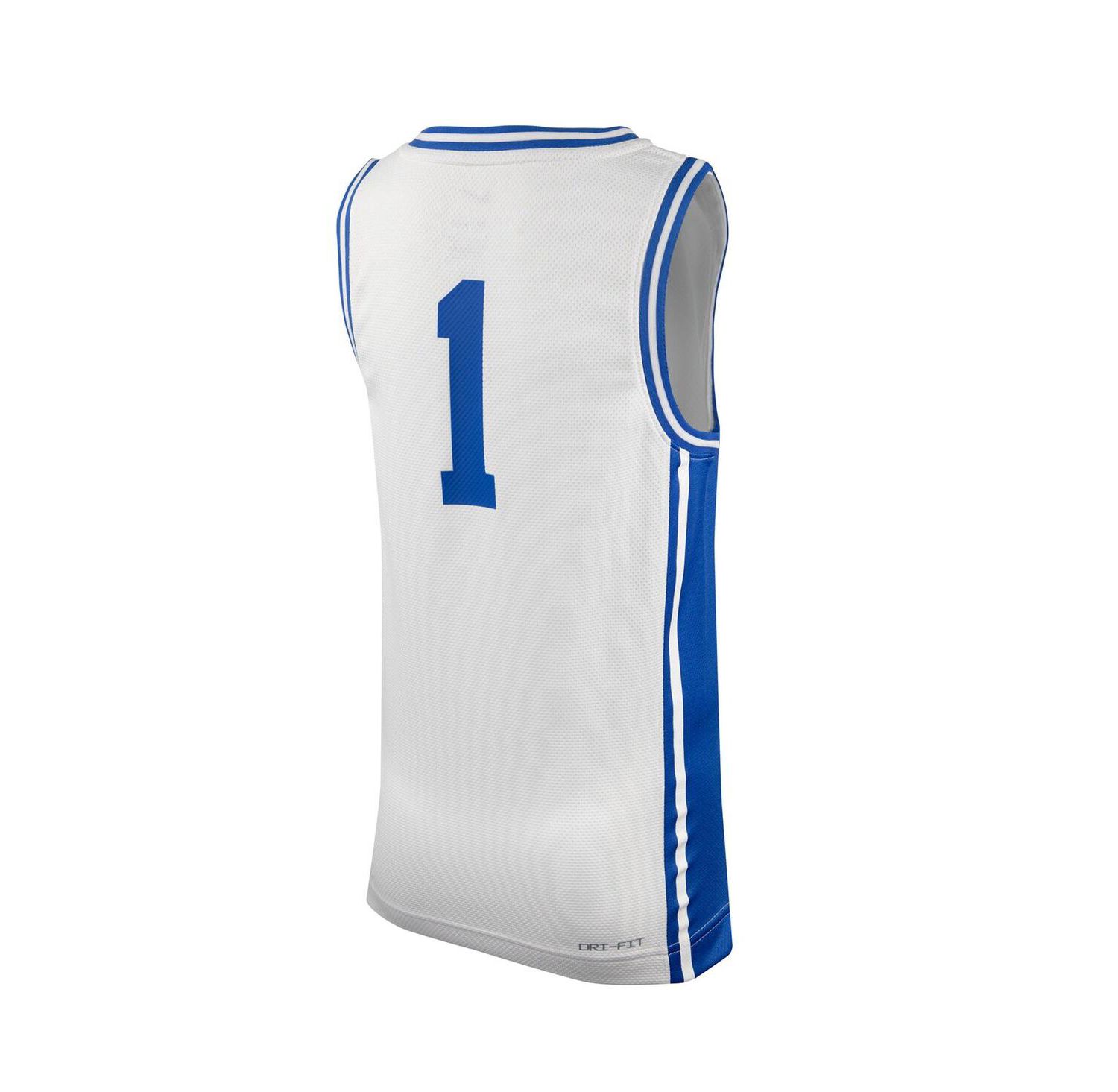 Youth Boys #1 White Duke Blue Devils Icon Replica Basketball Jersey