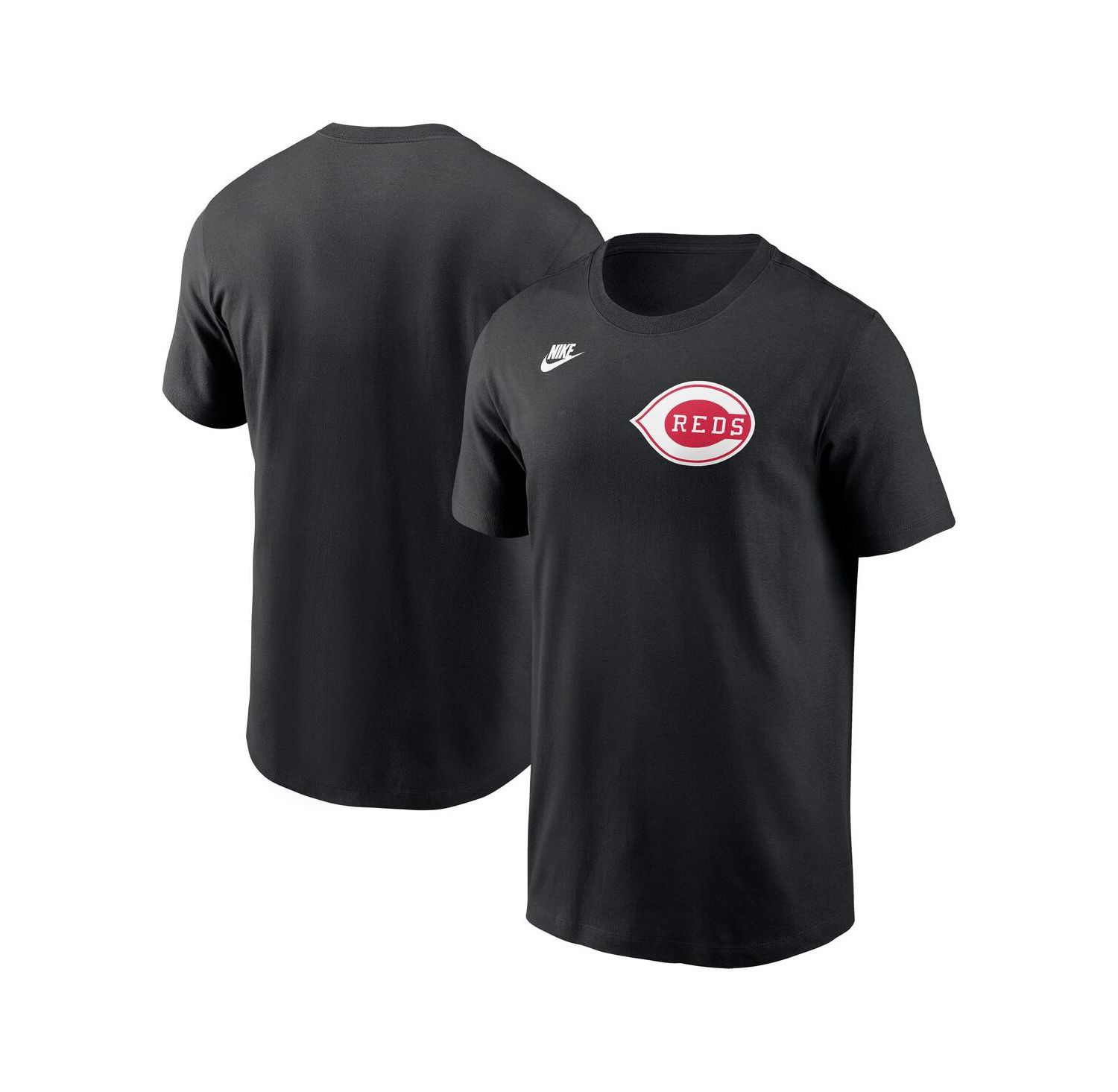 Men's Black Cincinnati Reds Cooperstown Wordmark T-Shirt