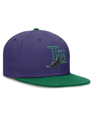 Men's Purple/Green Tampa Bay Rays True Primetime Two-Tone Performance Fitted Hat