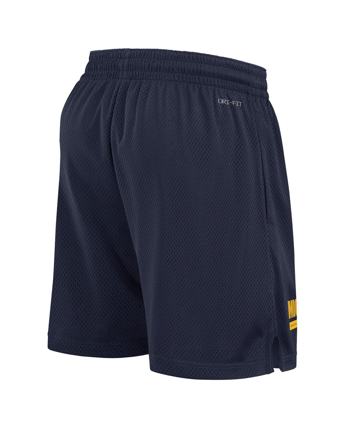 JORDAN MEN'S NAVY MICHIGAN WOLVERINES 2024 SIDELINE PERFORMANCE MESH SHORTS 