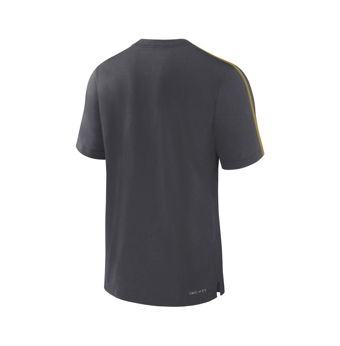 Мужская футболка Jordan Anthracite Michigan Wolverines 2024 Sideline Player Performance Tri-Blend — фото 3