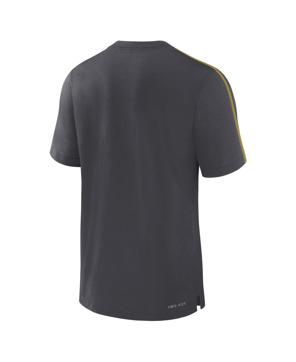 Jordan Men's Anthracite Michigan Wolverines 2024 Sideline Player Performance Tri-blend T-shirt In Anthracite