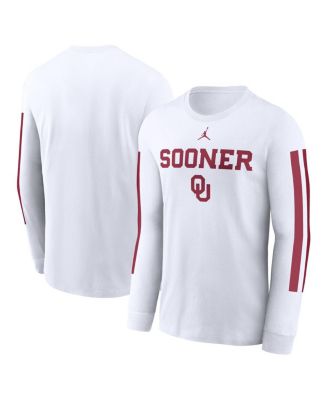 Jordan - Men's White Oklahoma Sooners Local Spirit Slogan Long Sleeve T-shirt