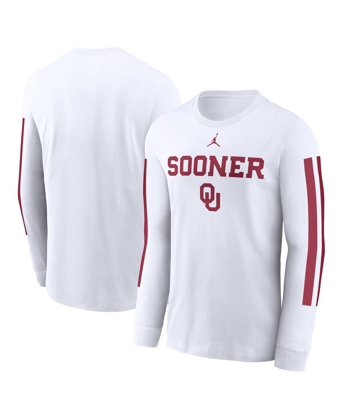 Jordan Men's White Oklahoma Sooners Local Spirit Slogan Long Sleeve T-Shirt - White