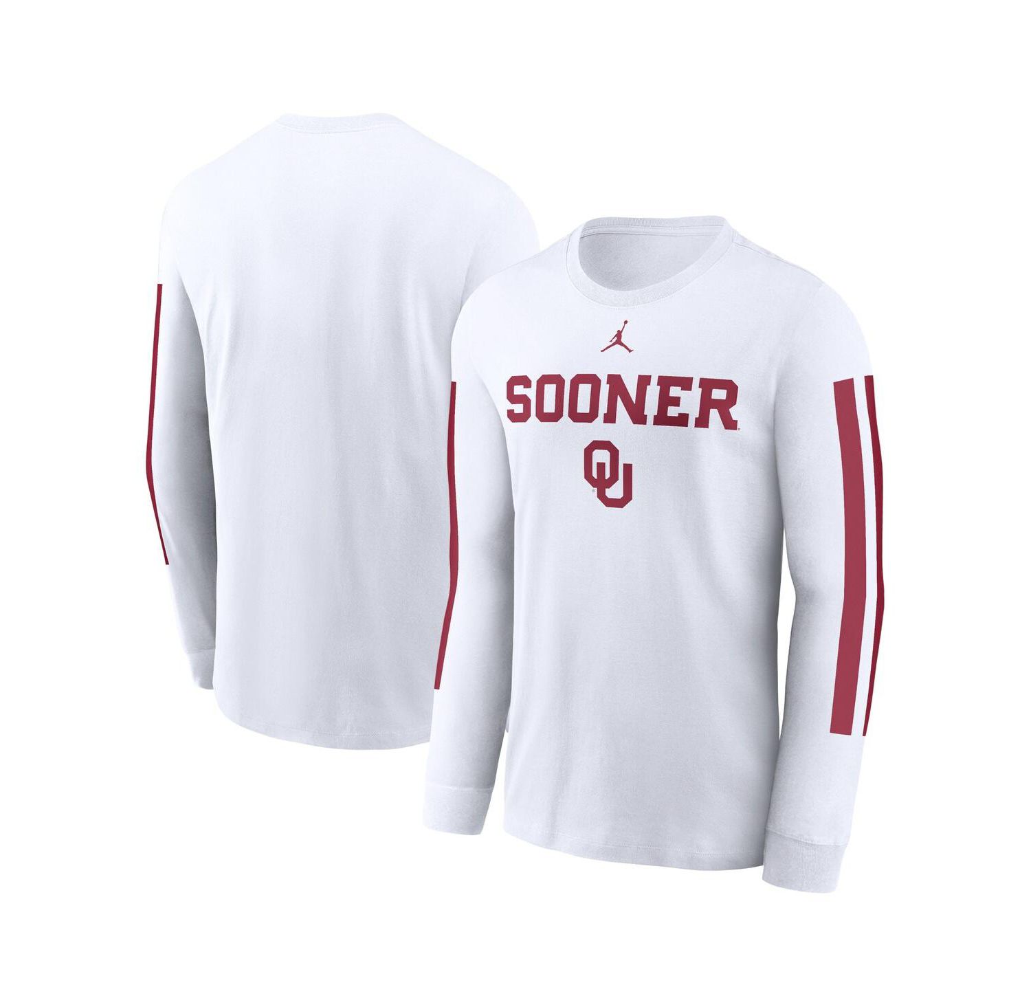 Men's White Oklahoma Sooners Local Spirit Slogan Long Sleeve T-Shirt