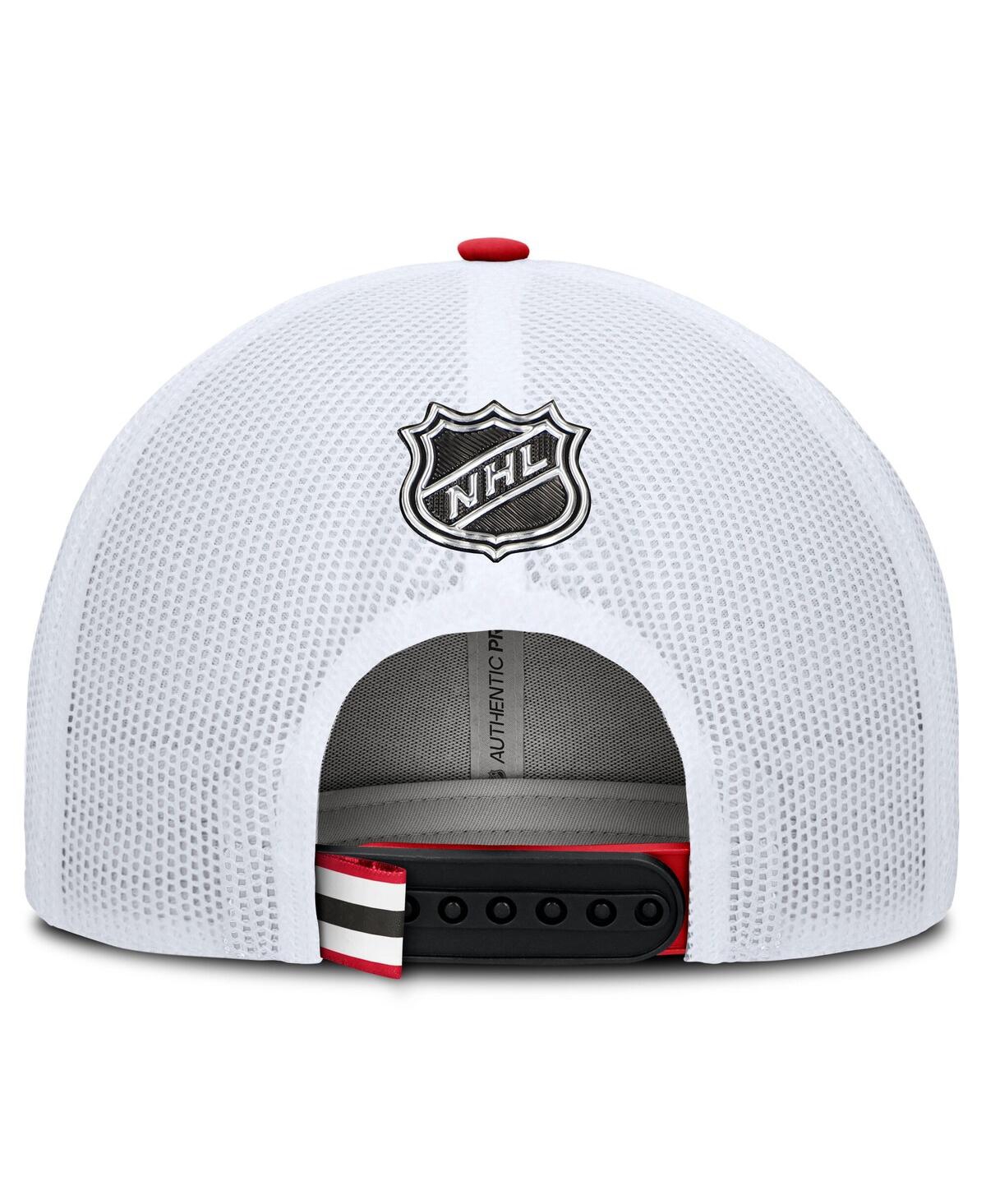 Fanatics Men's Black/white New Jersey Devils Authentic Pro Rink Trucker Hat In Black,white