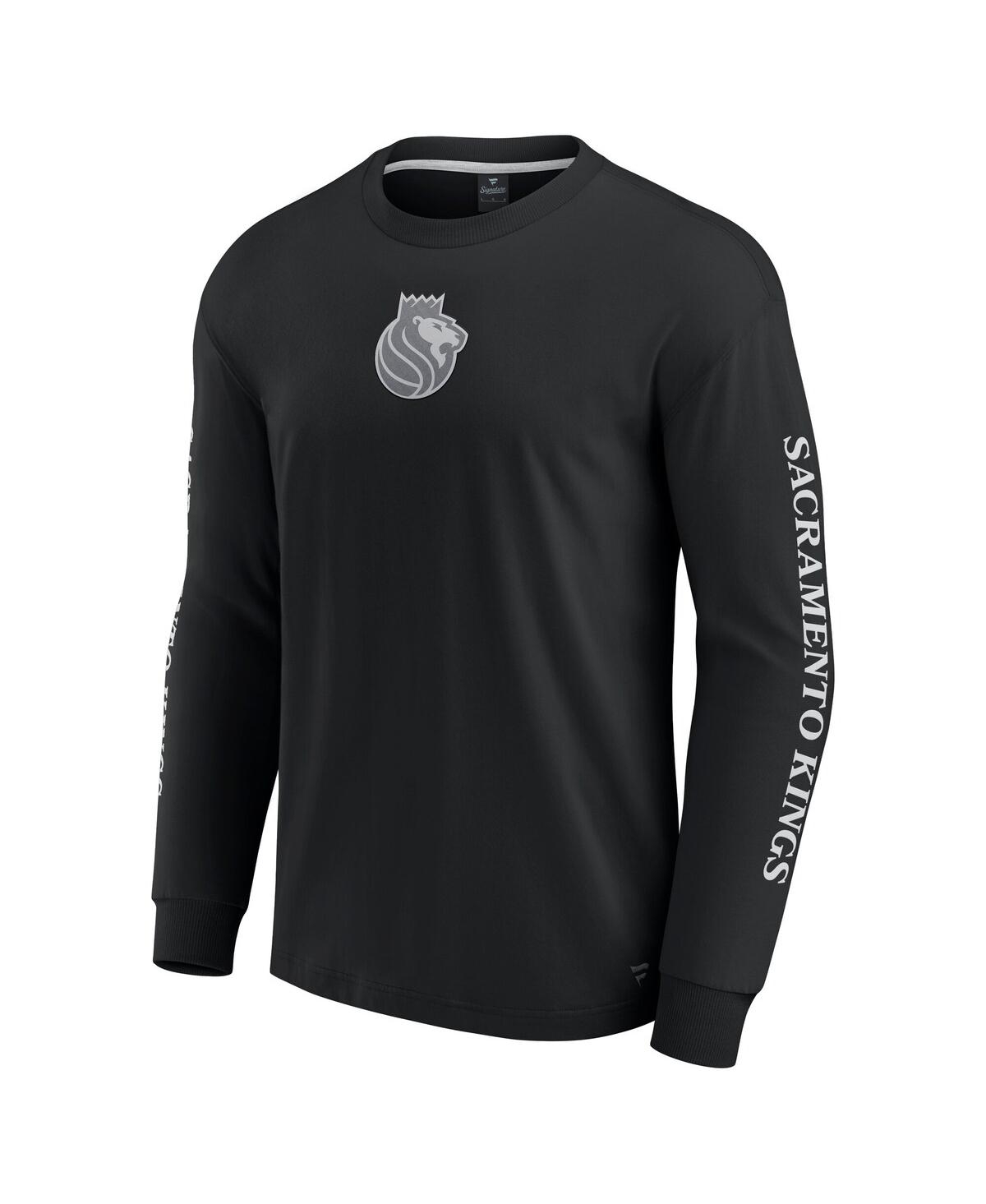 Fanatics Men's Black Sacramento Kings Elements Strive Long Sleeve T-shirt In Black