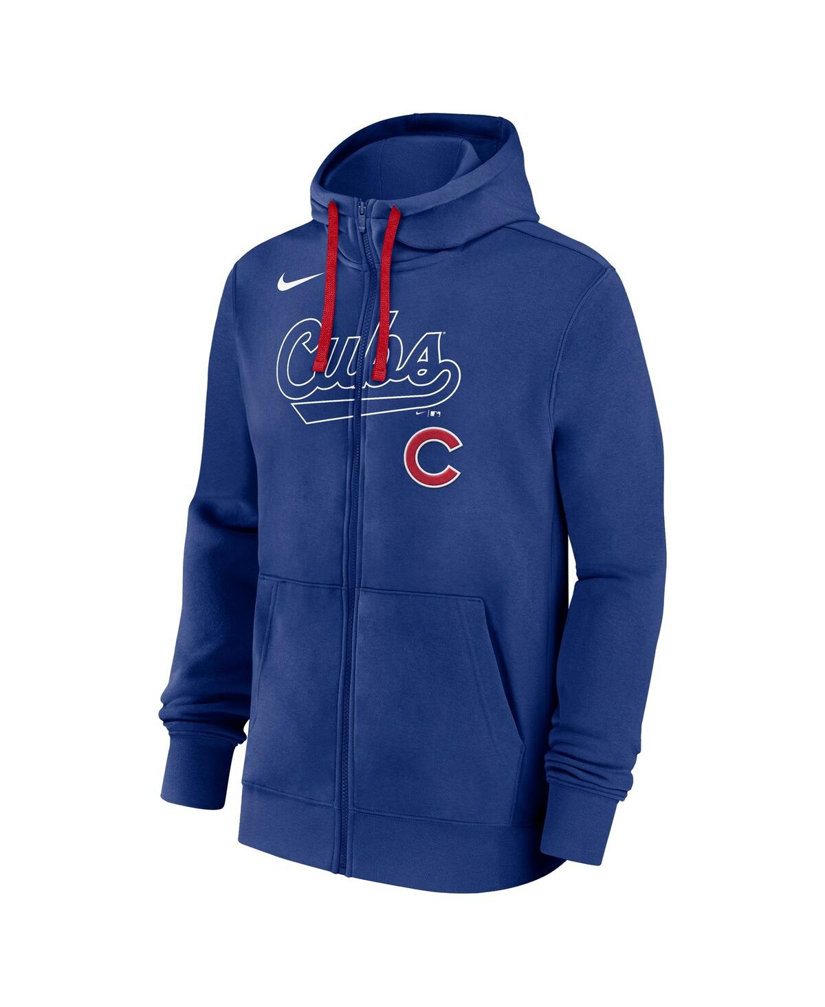 Nike Royal Chicago Cubs Knockout Script Full-zip Hoodie In Blue