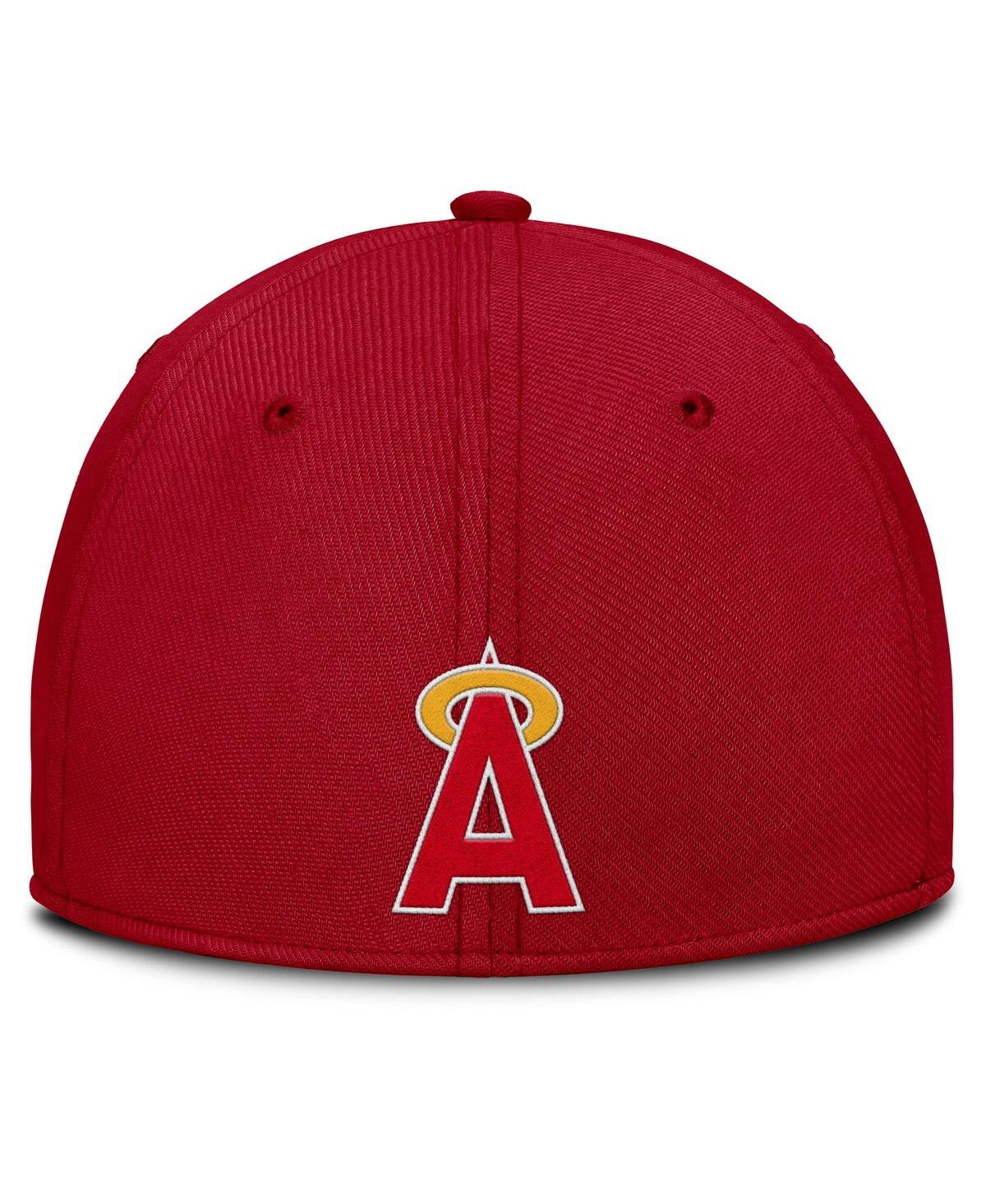 Nike Men's Red/navy California Angels Rise Swoosh Performance Flex Hat In Red,navy