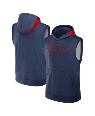Nike - Men's Navy Boston Red Sox Authentic Collection Performance Sleeveless Pullover Hoodie