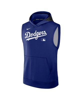 Men's Royal Los Angeles Dodgers Authentic Collection Performance Sleeveless Pullover Hoodie