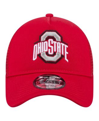 Men's Scarlet Ohio State Buckeyes 9FORTY A-Frame Trucker Adjustable Hat