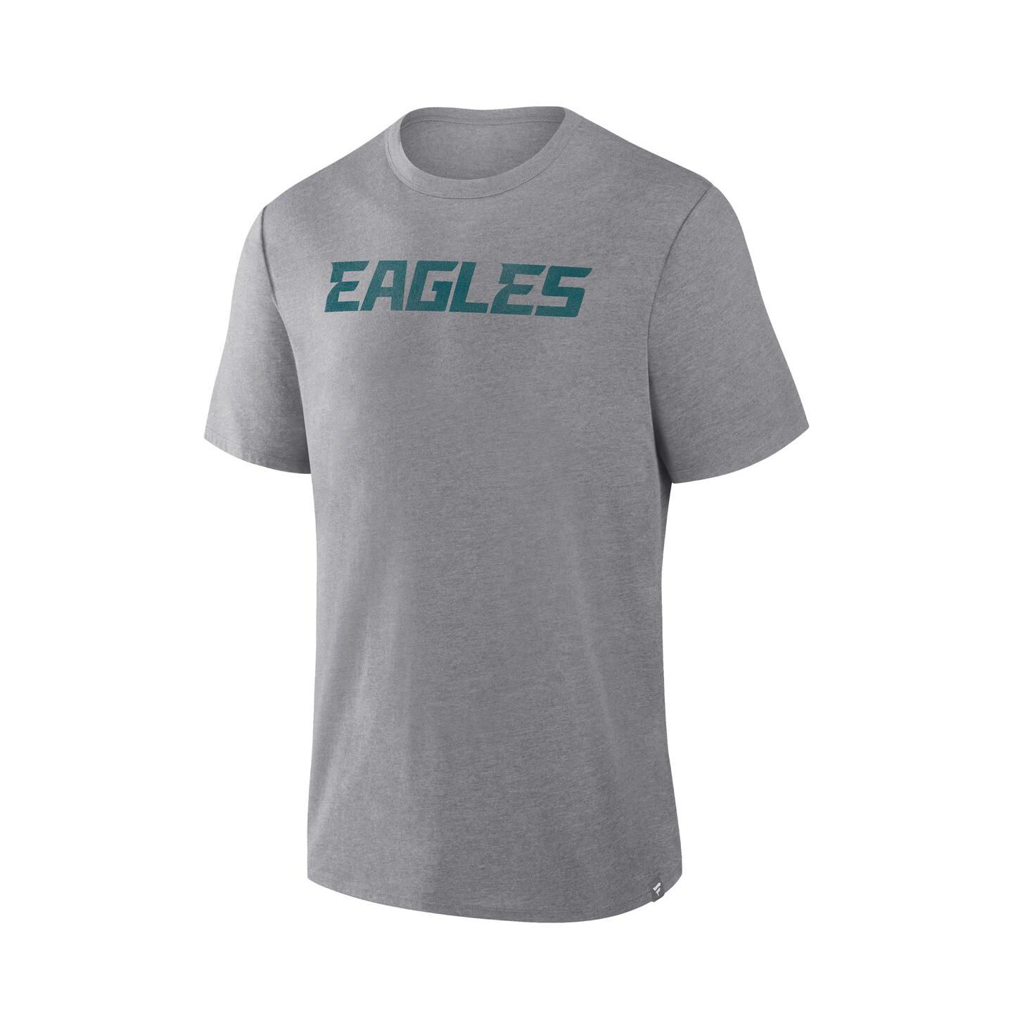 Мужская футболка Fanatics Heather Gray Philadelphia Eagles Tri-Blend — фото 2