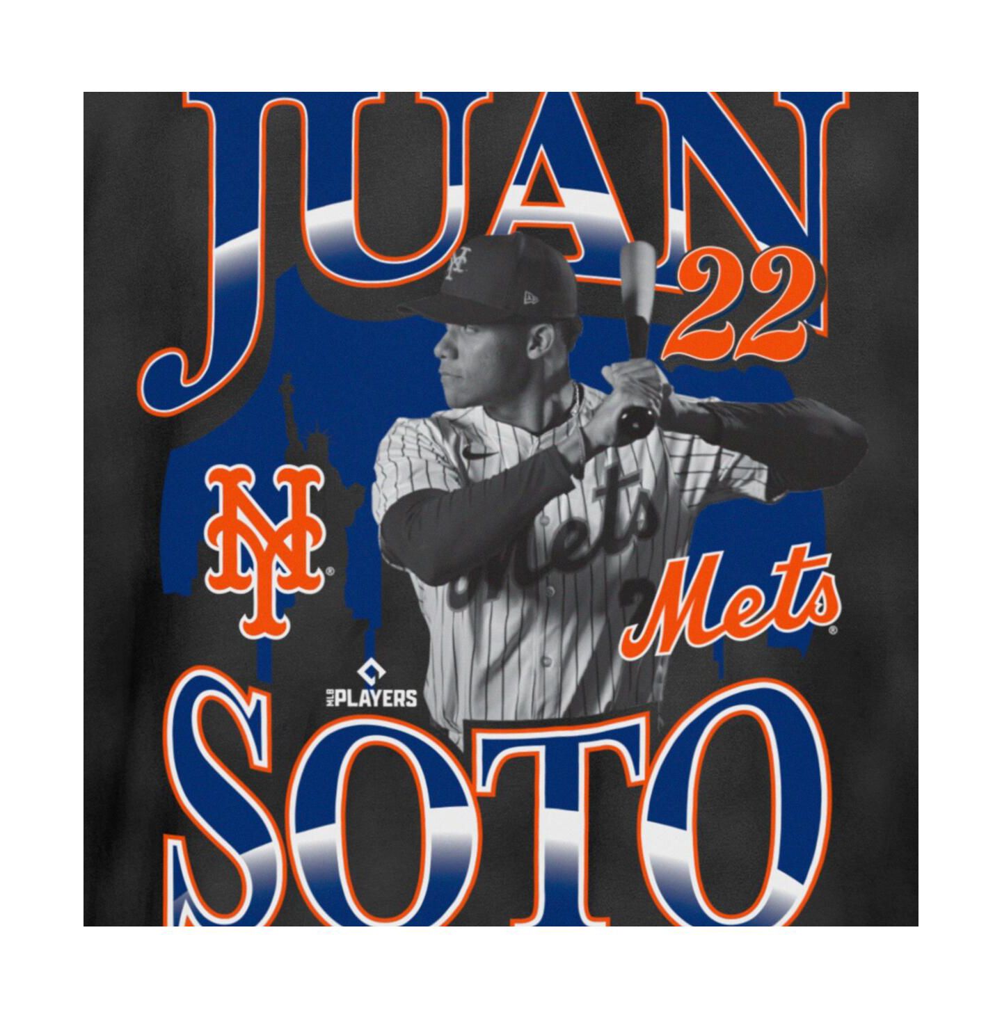 Мужская футболка New Era Juan Soto Black New York Mets Batter Up Player — фото 4