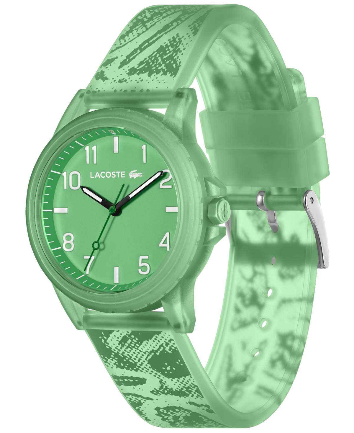 Lacoste Kid's Rider Green Silicone Strap Watch, 36mm In Green