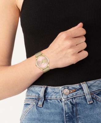 Women's Crocodelle Gold Tone Stainless Steel Mesh Bracelet Watch, 36mm