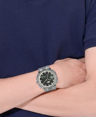 Men's LC33 Clear Silicone Strap Watch, 45mm