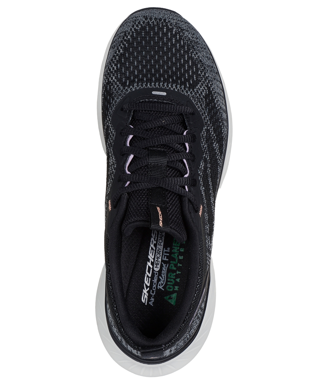 Skechers Women's Relaxed Fit: Edgeride Power Flow Athletic Sneakers From Finish Line In Black,lavender