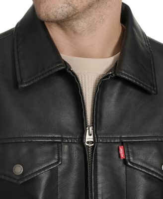 Men's Classic-Fit Faux-Leather Jacket