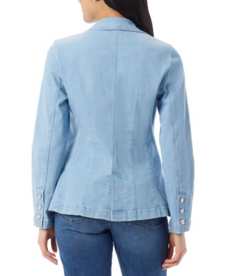 Women's Denim One-Button Blazer