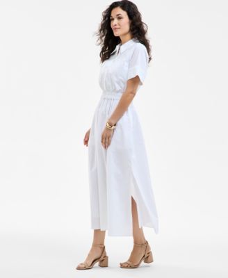 Women's Cotton Midi Shirtdress, Exclusively at Macy's