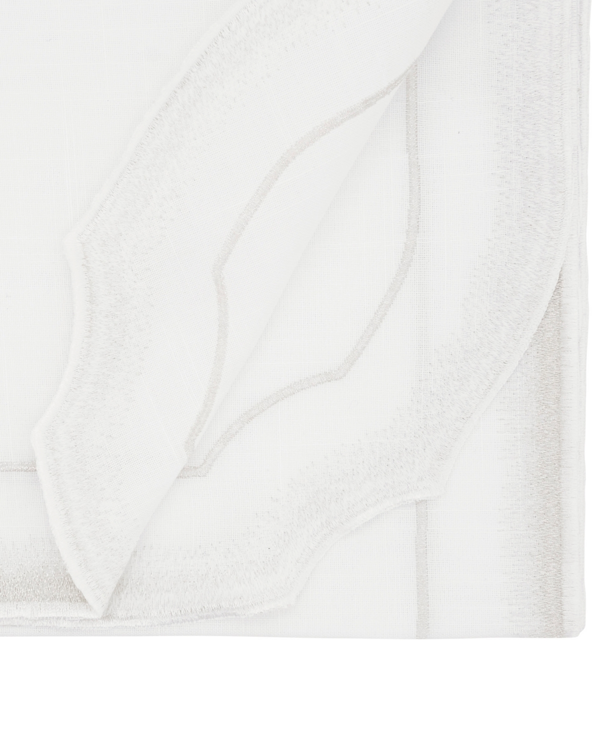 Saro Lifestyle Elegant Embroidery Detail Table Runner, 16" X 70" In Champagne