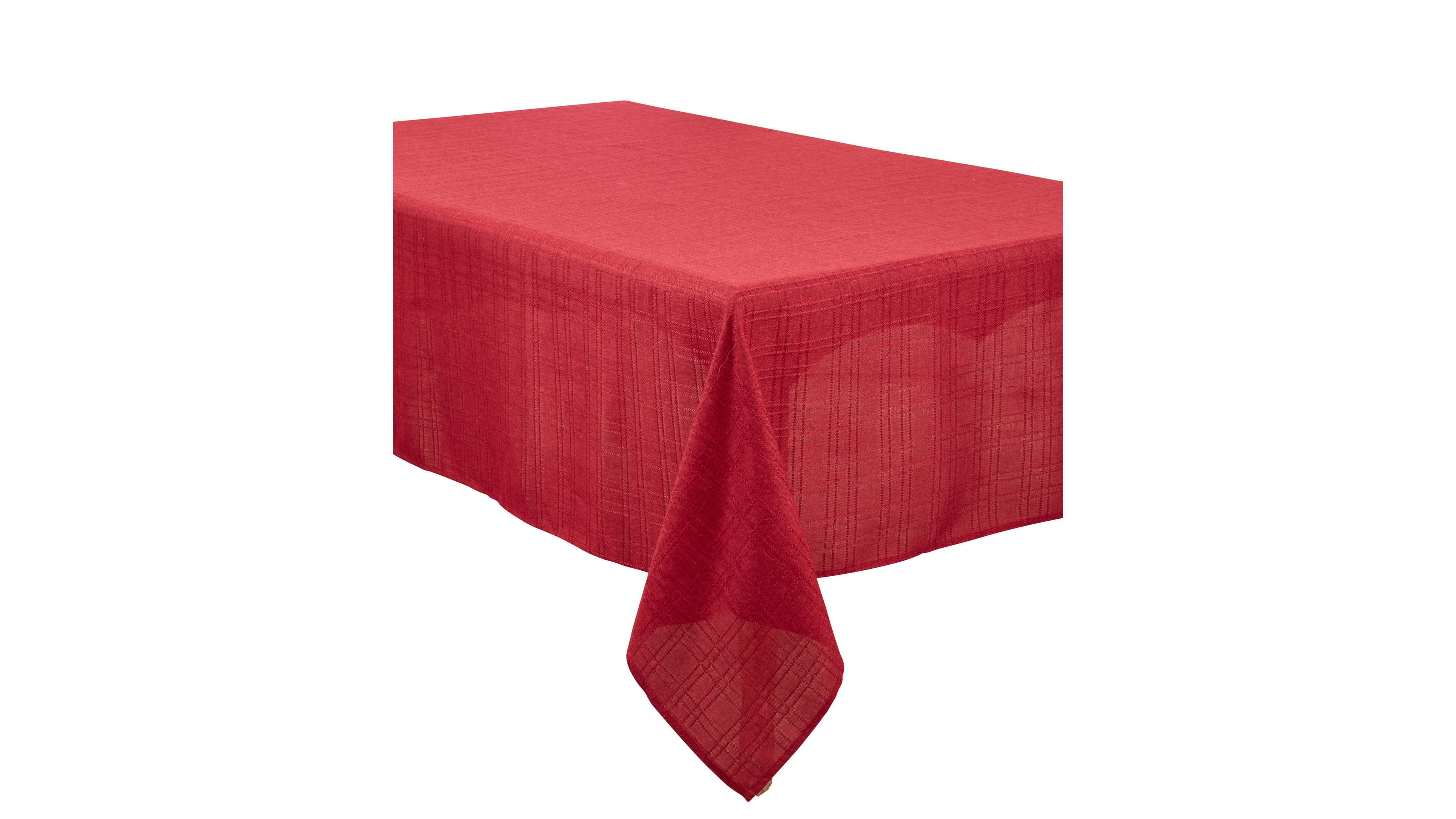 Saro Lifestyle Refined Stitched Plaid Tablecloth, 65" x 180"