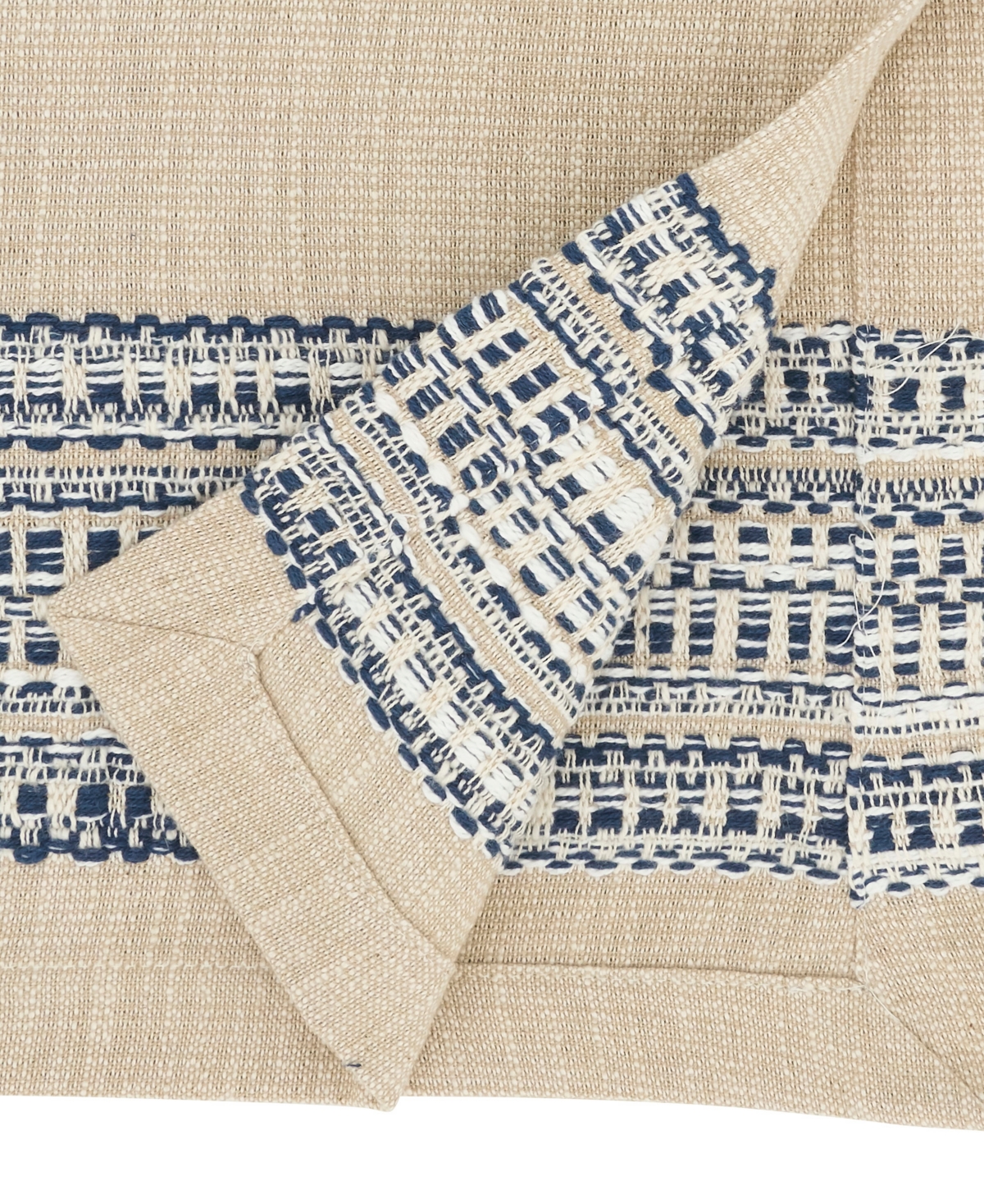 Saro Lifestyle Refined Style Stripe Table Runner, 16" X 72" In Blue