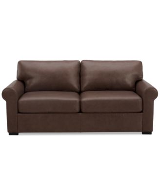 Radley Roll Arm 74" Leather Apartment Sofa