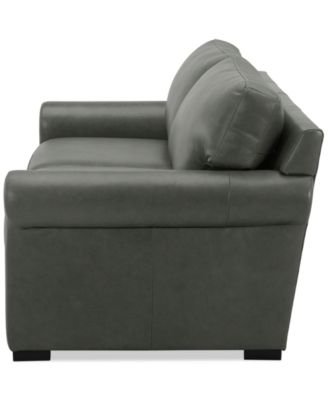 Radley Roll Arm 74" Leather Apartment Sofa