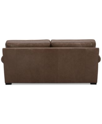 Radley Roll Arm 74" Leather Apartment Sofa, Exclusively at Macy's