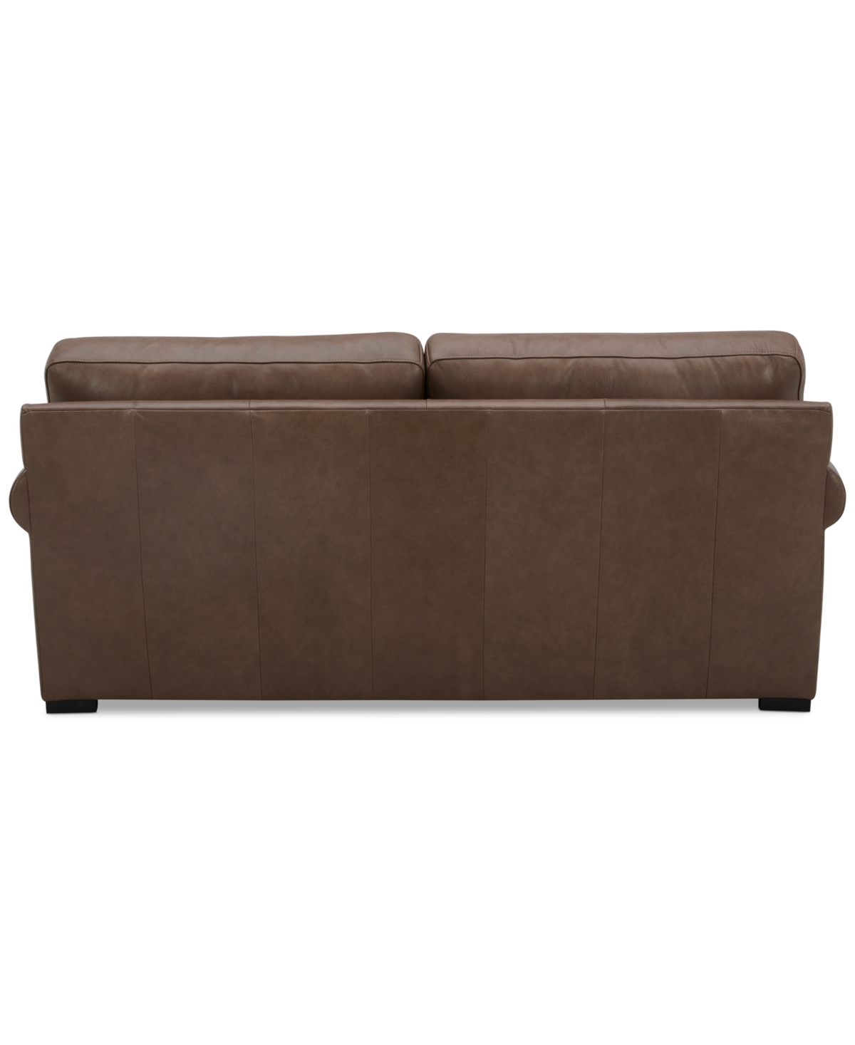 Macy's Radley 74" Leather Roll Arm Apartment Sofa, Exclusively At  In Chesnut