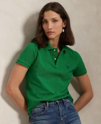 Women's Classic-Fit Mesh Polo Shirt