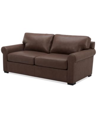 Radley Roll Arm 74" Leather Apartment Sofa