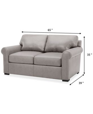 Radley Roll Arm 61" Leather Loveseat
