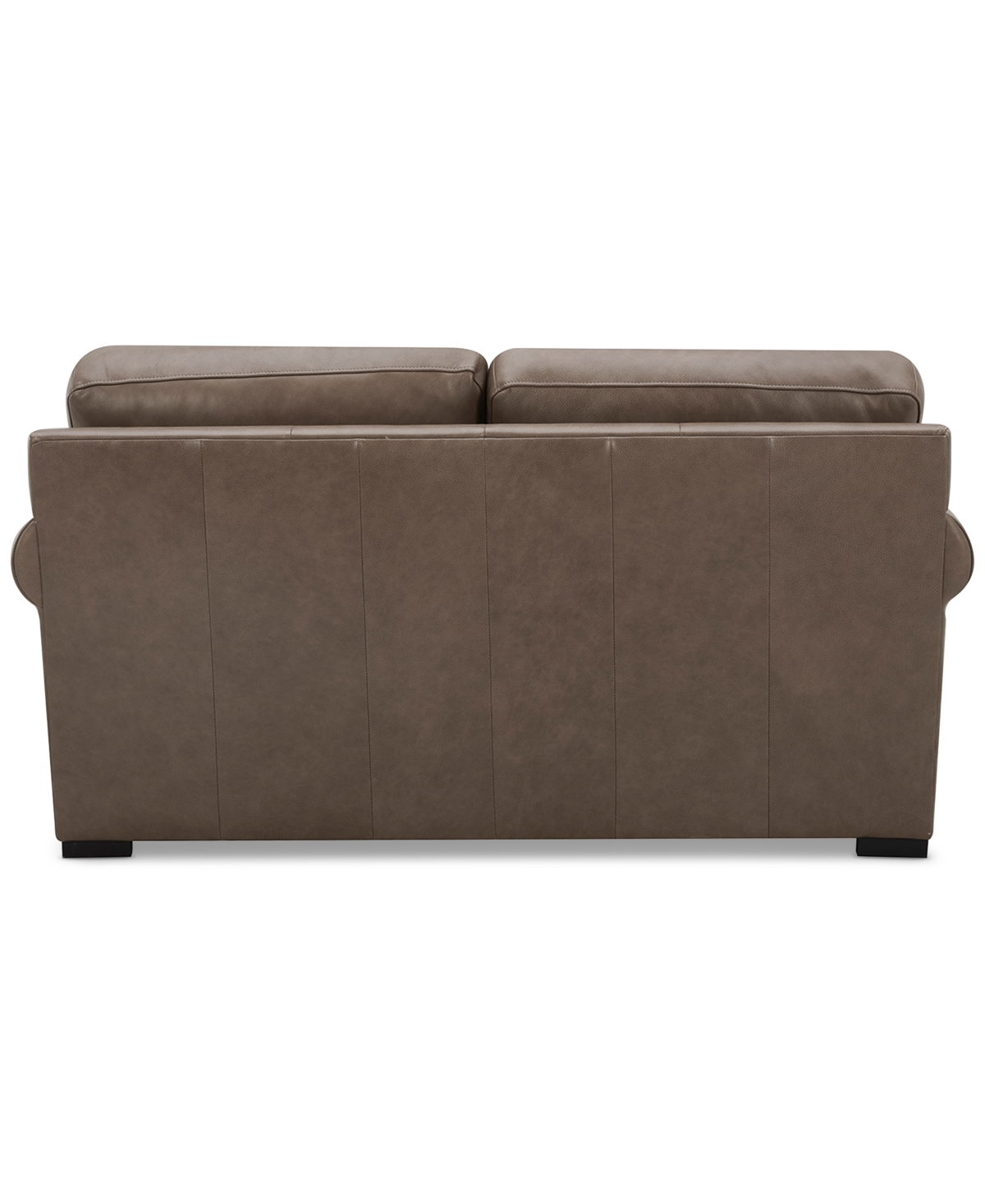Macy's Radley 61" Leather Roll Arm Loveseat, Exclusively At  In Taupe