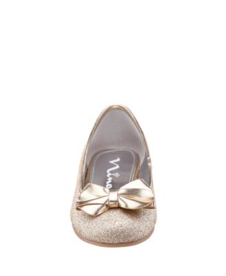Little and Big Girls Rose Glitter Ballet Flats
