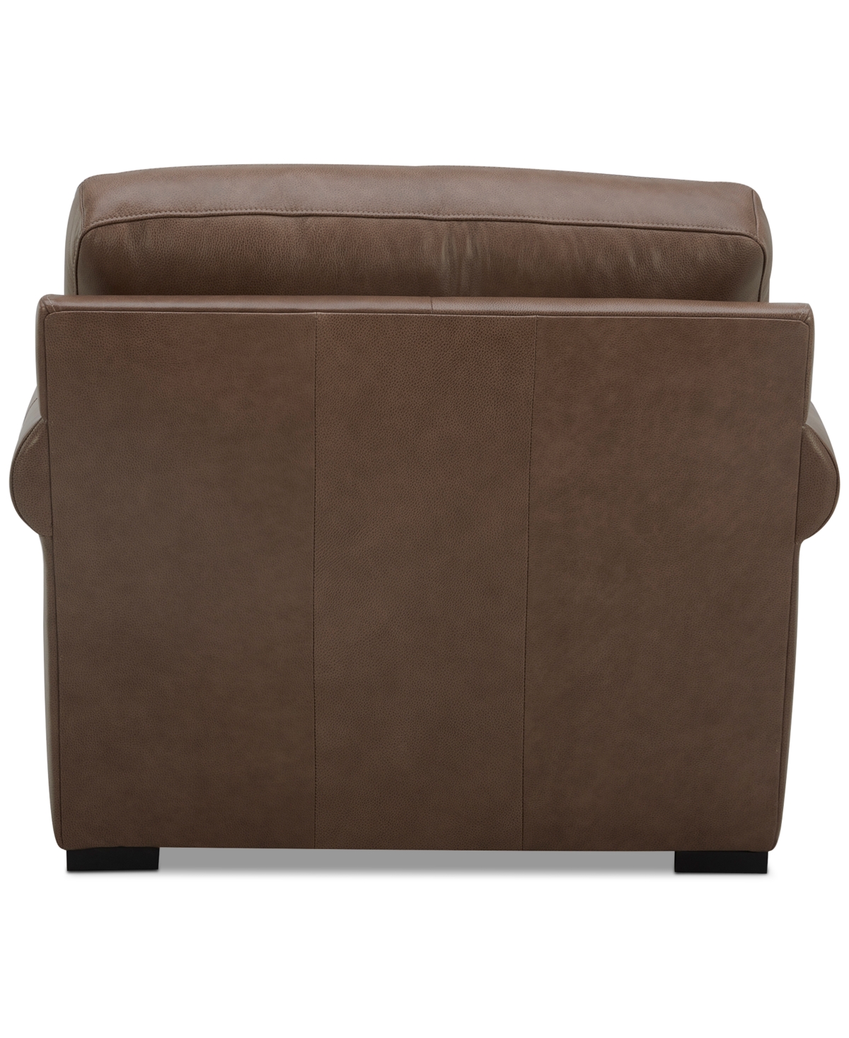 Macy's Radley 38" Leather Roll Arm Chair, Exclusively At  In Chesnut