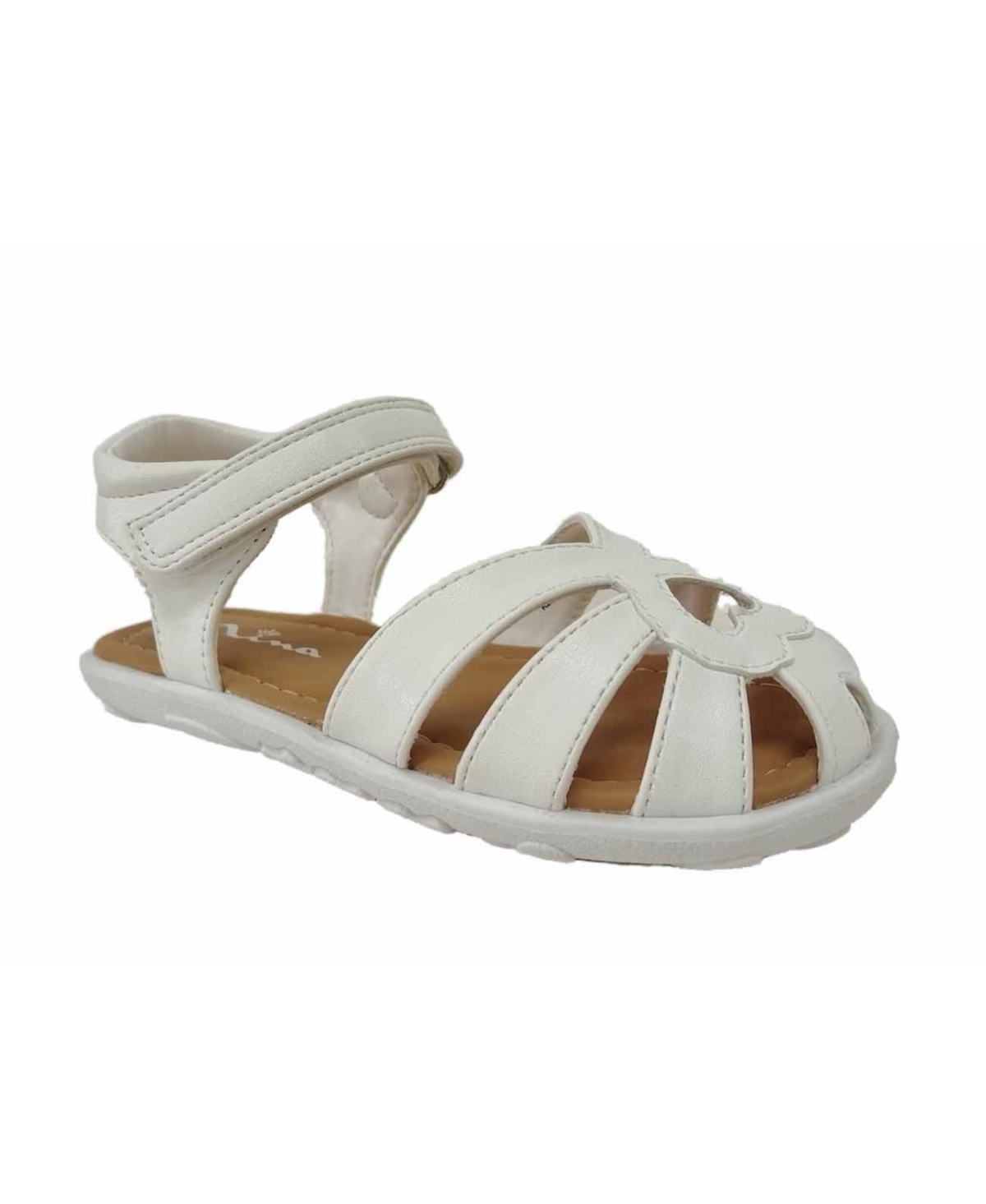 Nina Girls' Toe Caged Sandal - Toddler, Little Kid, Big Kid In White