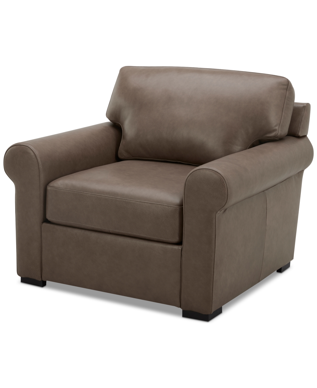 Macy's Radley 38" Leather Chair, Created For  In Taupe