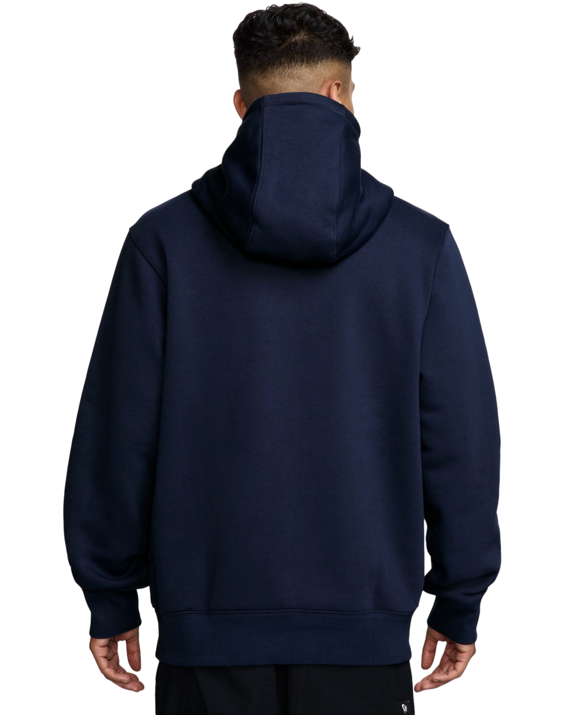 Nike Club Logo Fleece Pullover Hoodie Sweatshirt In Obsidian, Men's At Urban Outfitters In Blue
