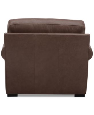 Radley Roll Arm 38" Leather Chair, Exclusively at Macy's
