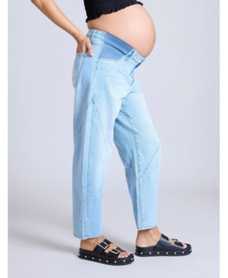 Maternity Under the Belly Barrel Leg Jeans - Motherhood